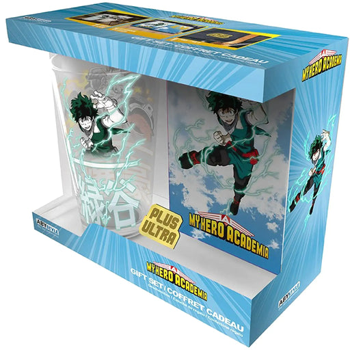 My Hero Academia - XXL Glass, Pin & Pocket Notebook Gift Set "Heroes" - Abysse Corp