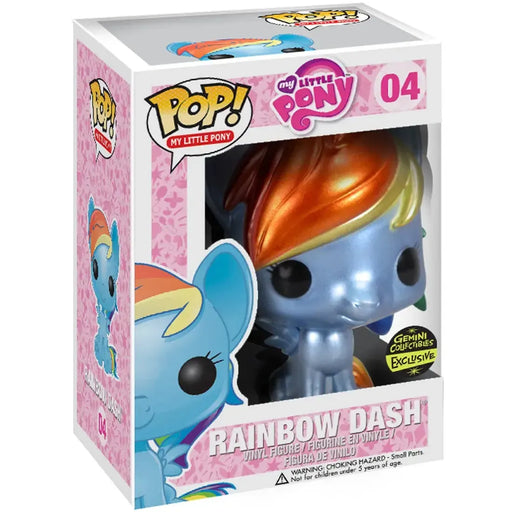 My Little Pony - Metallic Rainbow Dash Figure (3.75") - Funko - Pop! My Little Pony Series (04), Gemini Collectibles Exclusive Edition