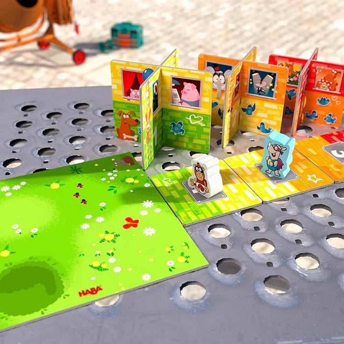 My Very First Games: Rhino Hero Junior - Cooperative Matching and Stacking Board Game for Family, Adults, and Children (1-4 Players, Ages 2+) - HABA