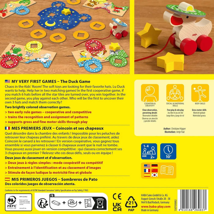 My Very First Games: The Duck Game - Competitive Matching Board Game for Family, Adults, and Children (1-4 Players, Ages 2+) - HABA