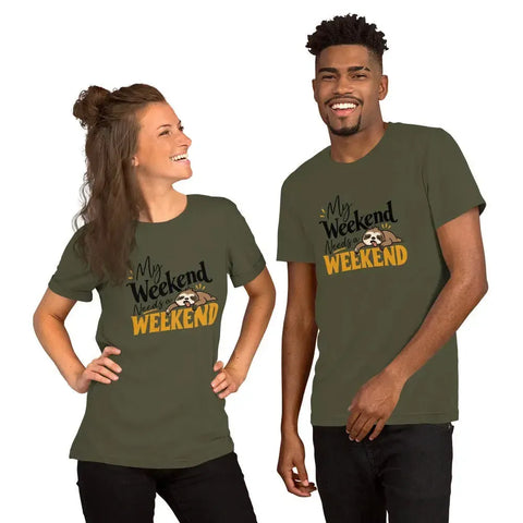 My Weekend Needs a Weekend T-Shirt - Funny Lazy Sloth Graphic Tee - Image 8