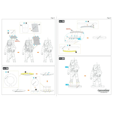 NASA - Apollo 11 Astronaut Figure Model Kit (Steel, Moderate Difficulty) - Fascinations - Metal Earth Premium Series - (2024) - Image 11