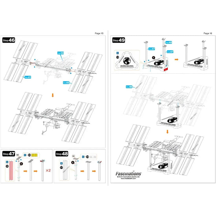NASA - International Space Station [ISS] Figure Model Kit (1:565 Scale, Steel, Challenging Difficulty) - Fascinations - Metal Earth Premium Series