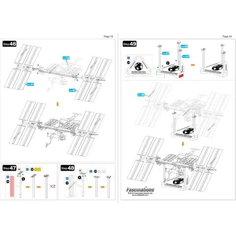 NASA - International Space Station [ISS] Figure Model Kit (1:565 Scale, Steel, Challenging Difficulty) - Fascinations - Metal Earth Premium Series