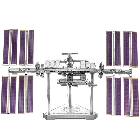 NASA - International Space Station [ISS] Figure Model Kit (1:565 Scale, Steel, Challenging Difficulty) - Fascinations - Metal Earth Premium Series