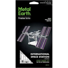 NASA - International Space Station [ISS] Figure Model Kit (1:565 Scale, Steel, Challenging Difficulty) - Fascinations - Metal Earth Premium Series