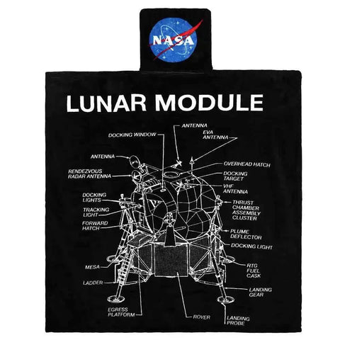 NASA - Lunar Module Plush Pillow & Pocket Throw Blanket (Fleece, 50