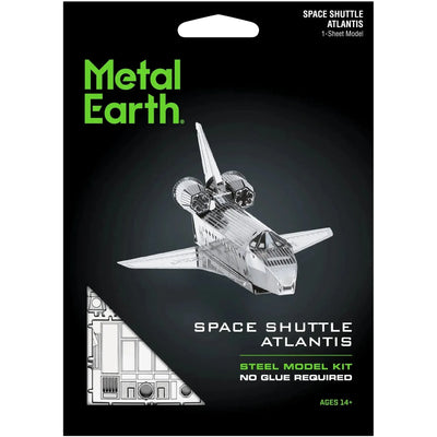 NASA - Space Shuttle Atlantis Spacecraft Figure Model Kit (Steel, Easy Difficulty) - Fascinations - Metal Earth Series - (2022)