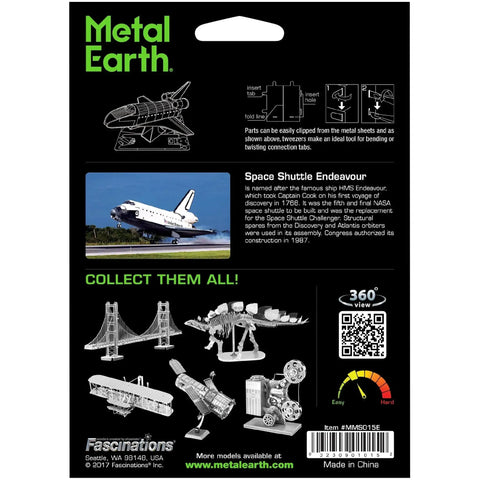 NASA - Space Shuttle Endeavour Spacecraft Figure Model Kit (Steel, Easy Difficulty) - Fascinations - Metal Earth Series - (2022) - Image 3