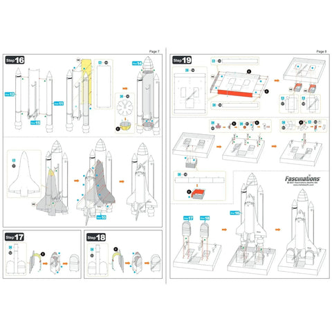 NASA - Space Shuttle Launch Kit Spacecraft 3D Figure Model Kit (1:342 Scale, Steel, Hard Difficulty) - Fascinations - Metal Earth Premium Series - (2023) - Image 8