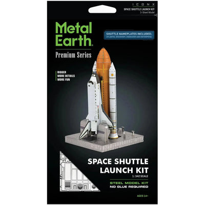 NASA - Space Shuttle Launch Kit Spacecraft 3D Figure Model Kit (1:342 Scale, Steel, Hard Difficulty) - Fascinations - Metal Earth Premium Series - (2023)