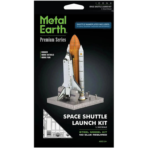NASA - Space Shuttle Launch Kit Spacecraft 3D Figure Model Kit (1:342 Scale, Steel, Hard Difficulty) - Fascinations - Metal Earth Premium Series - (2023)