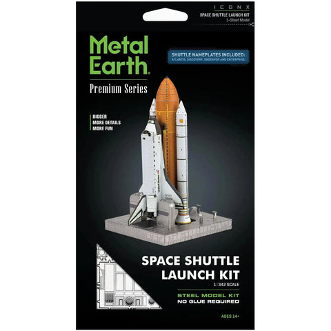 NASA - Space Shuttle Launch Kit Spacecraft 3D Figure Model Kit (1:342 Scale, Steel, Hard Difficulty) - Fascinations - Metal Earth Premium Series - (2023) - Image 1