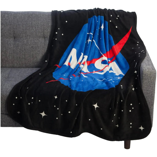 NASA - Stars & Logo Plush Throw Blanket (Fleece, 45"x60") - Bioworld
