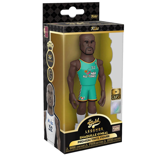 NBA [Orlando Magic] - NBA All Stars Shaquille O'Neal Figure (Chase Version)- Funko - Premium Vinyl Figure (Series One), Gold Legends Series