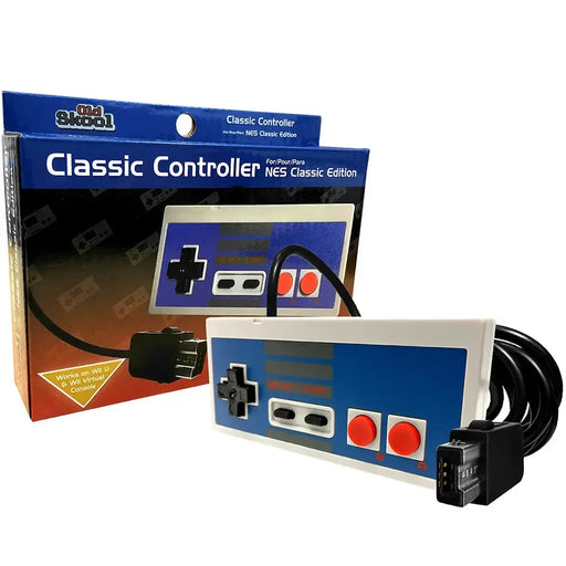 NES Classic Edition (Mini) - Blue Wired Controller (6' Cable, Wii U & Wii Compatible) - Old Skool