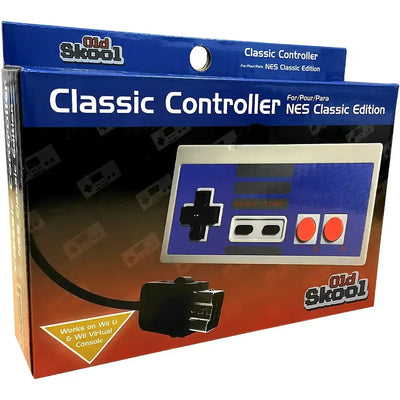 NES Classic Edition (Mini) - Blue Wired Controller (6' Cable, Wii U & Wii Compatible) - Old Skool