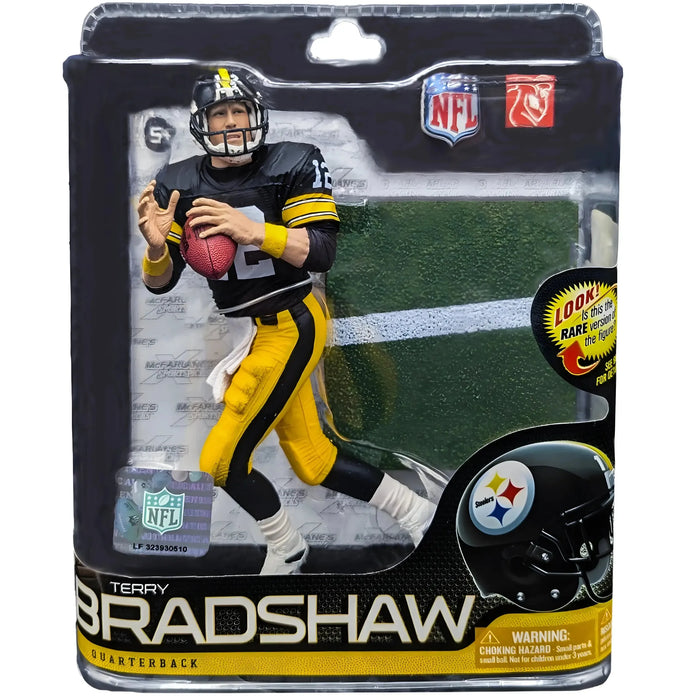 NFL [Pittsburgh Steelers] - Black Jersey Terry Bradshaw Quarterback Figure (6")- McFarlane Toys - NFL Series 26 (2011)