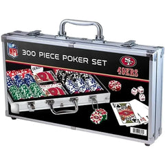 NFL: San Francisco 49ers - Aluminum Case with Poker Set (300 Poker Chips, Playing Cards, Dice) - Master Pieces