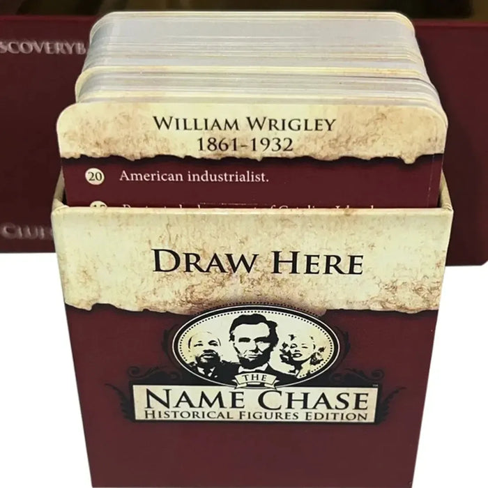 Name Chase: Historical Figures Edition - Trivia History Card Game for Adults, and Family (4+ Players, Ages 12+) - Geo Toys