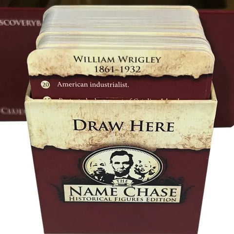 Name Chase: Historical Figures Edition - Trivia History Card Game for Adults, and Family (4+ Players, Ages 12+) - Geo Toys