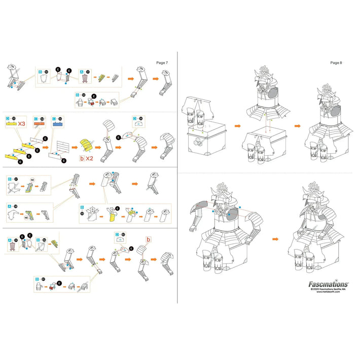 Naoe Kanetsugu Samurai Armor Figure Model Kit (Steel, Moderate Difficulty) - Fascinations - Metal Earth Series - (2022)