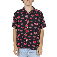 Naruto - Akatsuki Cloud Button Up Shirt - Bioworld