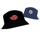 Naruto - Akatsuki Cloud / Hidden Leaf Village Reversible Bucket Hat - Bioworld