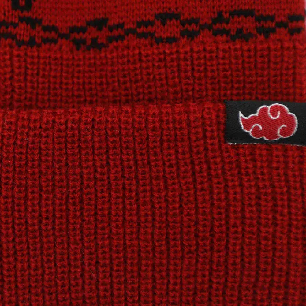 Naruto - Akatsuki Red Cuff Beanie Hat (Embroidered) - Bioworld