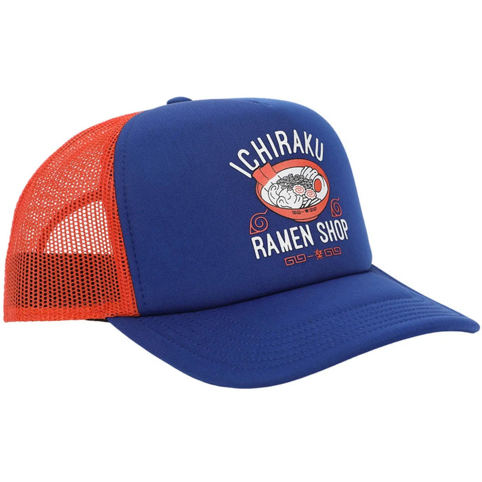 Naruto - Ichiraku Ramen Shop Blue & Orange Trucker Hat - Bioworld