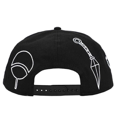 Naruto - Konoha Village Clan Symbols Snapback Hat (Black, Flat Bill) - Bioworld