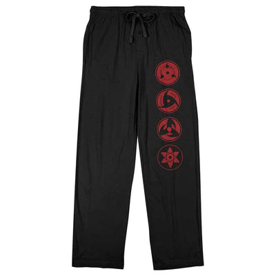 Naruto - Sharingan Eyes Pajama Pants (Black) - Bioworld