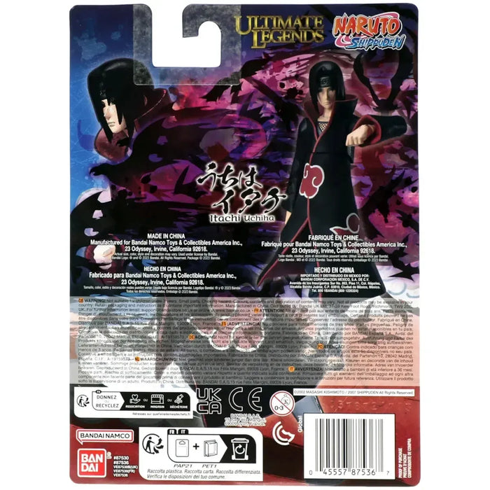 Naruto Shippuden - Akatsuki Uniform Itachi Uchiha Action Figure (5") - Bandai - Ultimate Legends Series