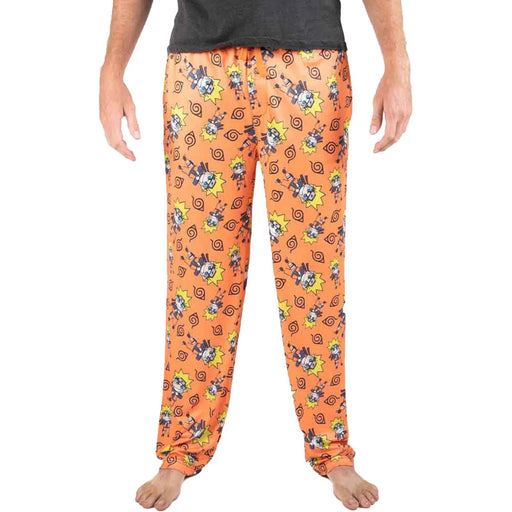 Naruto Shippuden - Chibi Naruto Uzumaki Orange Pajama Pants (All Over Print) - Bioworld