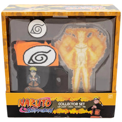 Naruto Shippuden - Collector's Gift Box Set - Culturefly - LED Desk Light, Enamel Pin Badge, Cermaic Mug (12 oz.), Crew Socks