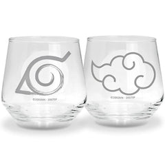 Naruto Shippuden - Konoha & Akatsuki Drinking Glasses 2-Piece Set (10 oz.) - ABYstyle