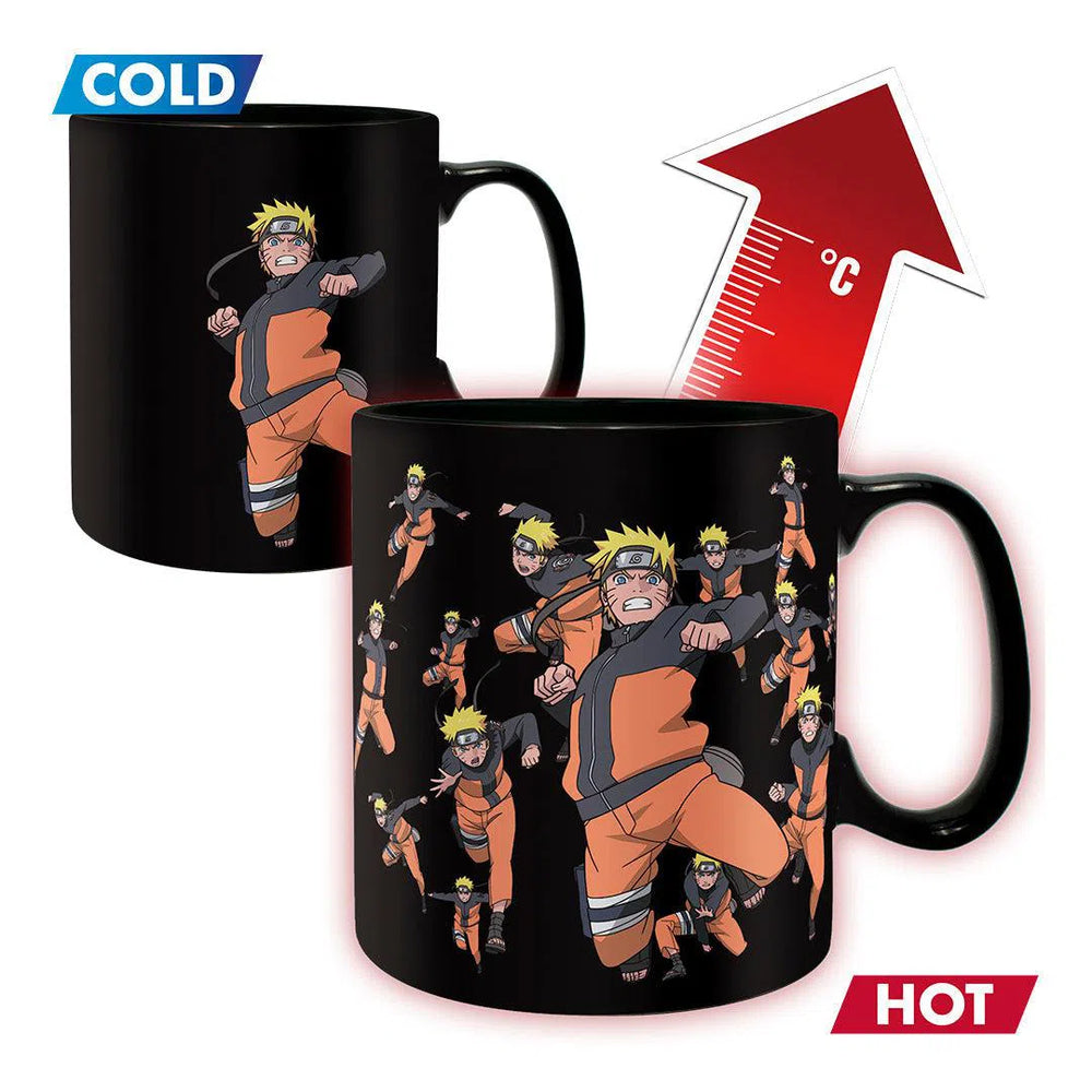 Naruto Shippuden - Naruto Clone Jutsu Heat-Change Ceramic Mug & Coaster Gift Set (16 oz.) - ABYstyle