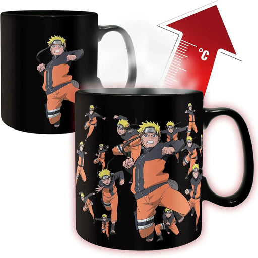 Naruto Shippuden - Naruto Clone Jutsu Heat-Change Ceramic Mug & Coaster Gift Set (16 oz.) - ABYstyle