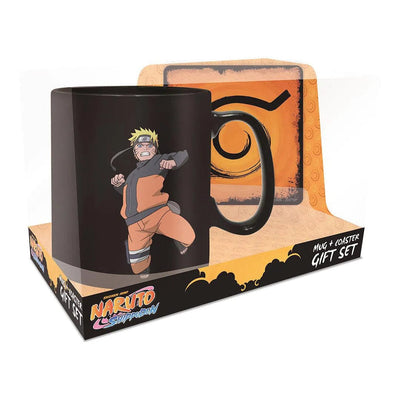 Naruto Shippuden - Naruto Clone Jutsu Heat-Change Ceramic Mug & Coaster Gift Set (16 oz.) - ABYstyle