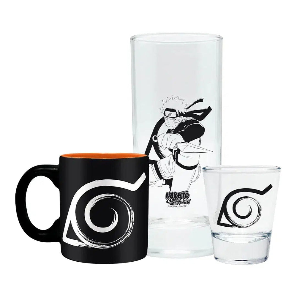 Naruto Shippuden - Naruto Uzumaki Glassware 3-Piece Set - ABYstyle