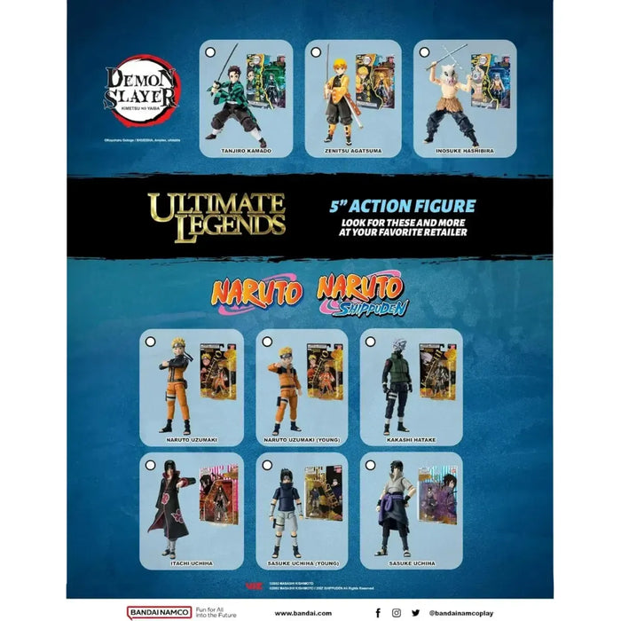 Naruto Shippuden - Sasuke Uchiha Action Figure (5") - Bandai - Ultimate Legends Series
