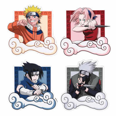 Naruto - Team 7 Shaped Coasters 4-Piece Set - Bioworld