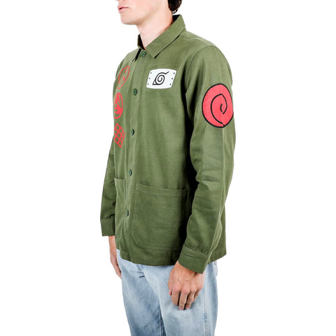 Naruto Shippuden - Adult-Size Kakashi Hatake Olive Chore Jacket - Bioworld - Image 2