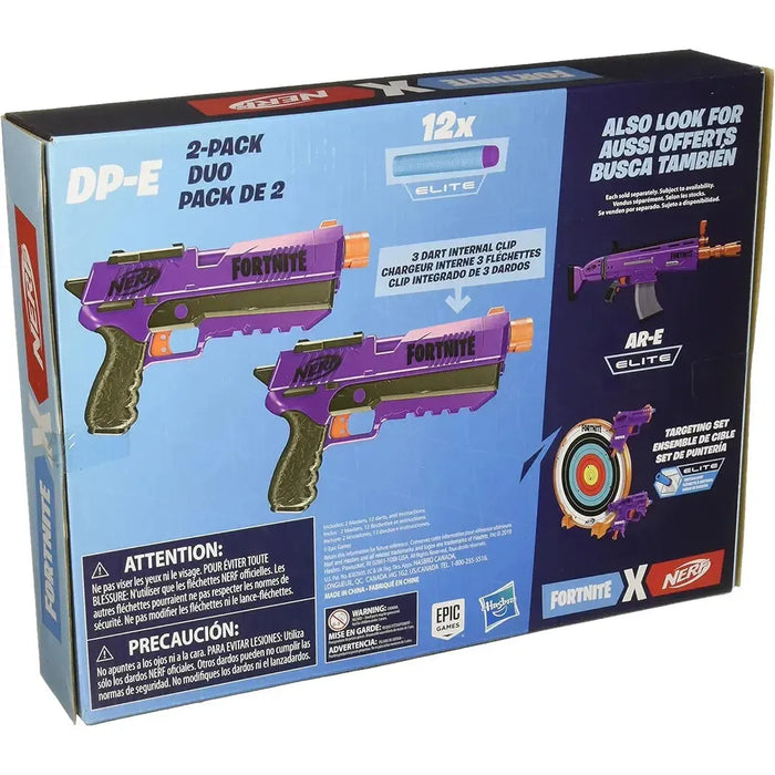 Nerf [Fortnite] - DP-E Foam Dart Toy Gun Blasters (Set of 2) - Hasbro
