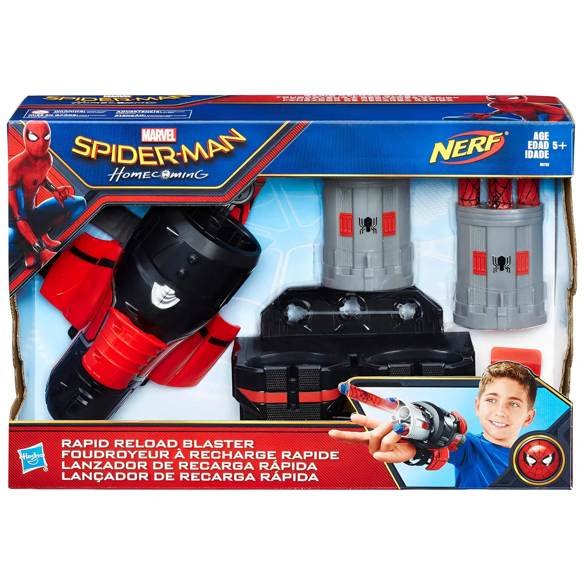 Nerf [Marvel: Spider-Man] Rapid Reload Blaster Foam Dart Toy Gun Hasbro