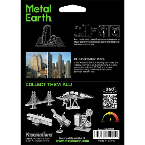 New York - 30 Rockefeller Plaza Building 3D Figure Model Kit (Steel, Moderate Difficulty) - Fascinations - Metal Earth Series - (2022) - Image 3