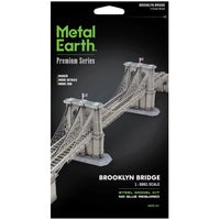 New York - Brooklyn Bridge 3D Figure Model Kit (1:6861 Scale, Steel, Moderate Difficulty) - Fascinations - Metal Earth Premium Series - (2023)