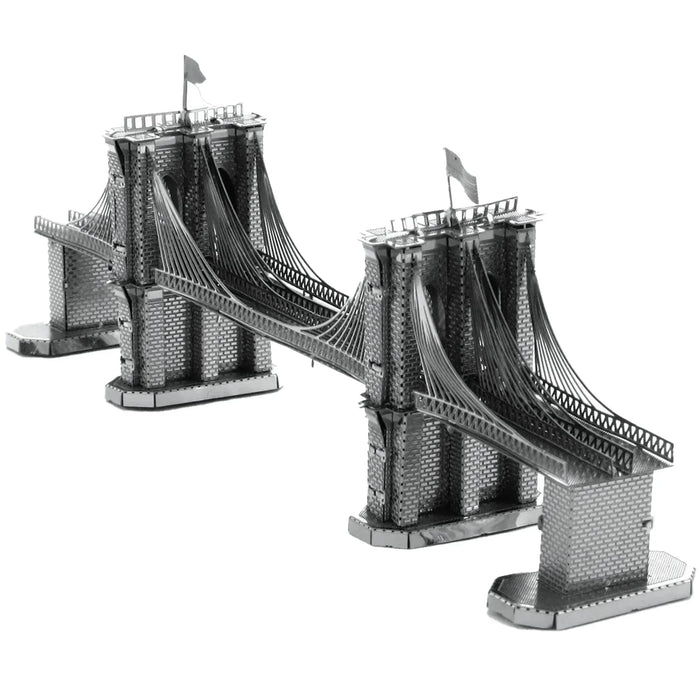 New York - Brooklyn Bridge Building 3D Figure Model Kit (Steel, Moderate Difficulty) - Fascinations - Metal Earth Series - (2023)