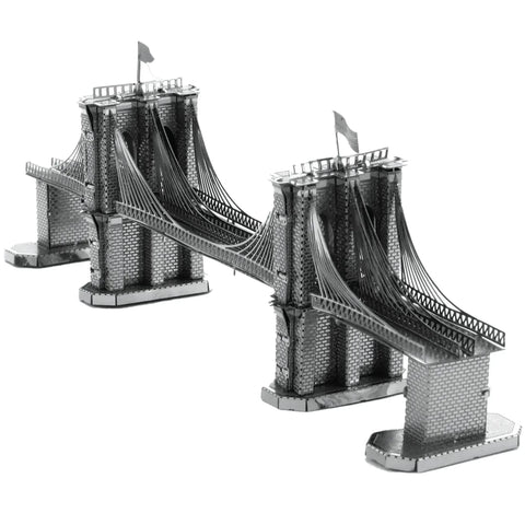 New York - Brooklyn Bridge Building 3D Figure Model Kit (Steel, Moderate Difficulty) - Fascinations - Metal Earth Series - (2023) - Image 4