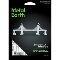 New York - Brooklyn Bridge Building 3D Figure Model Kit (Steel, Moderate Difficulty) - Fascinations - Metal Earth Series - (2023)